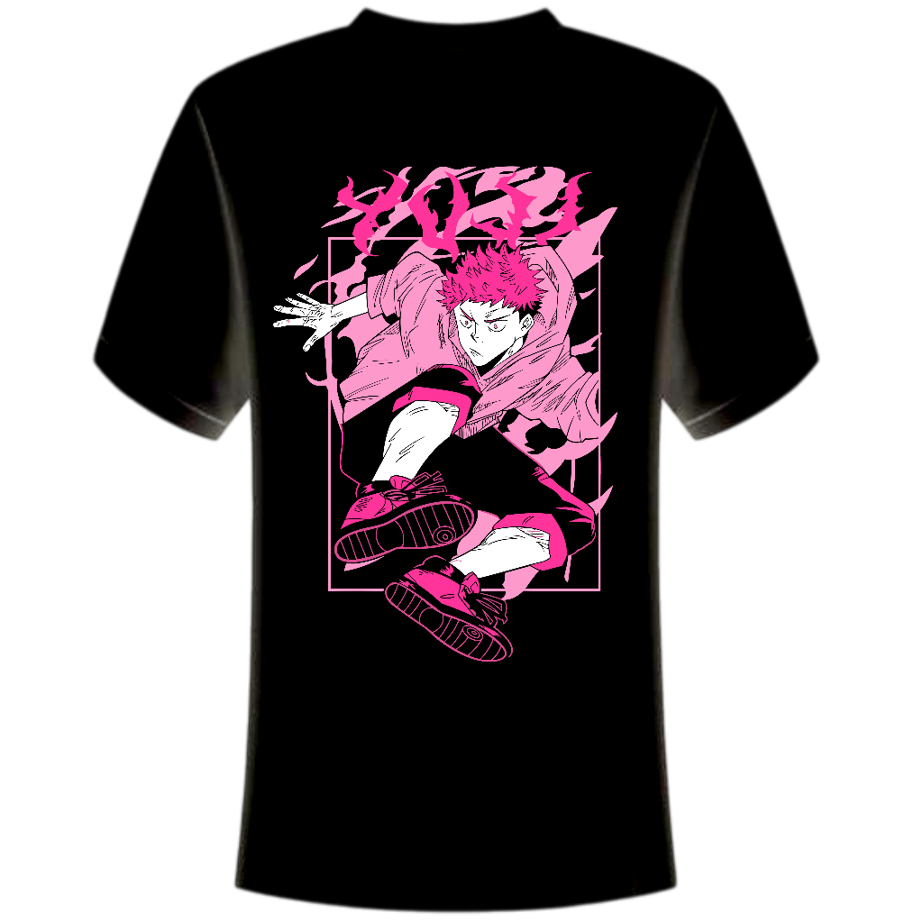 Camiseta Anime Jujutsu Kaisen Itadori Quadro Oversized Premium Streetwear Casual Academia Treino