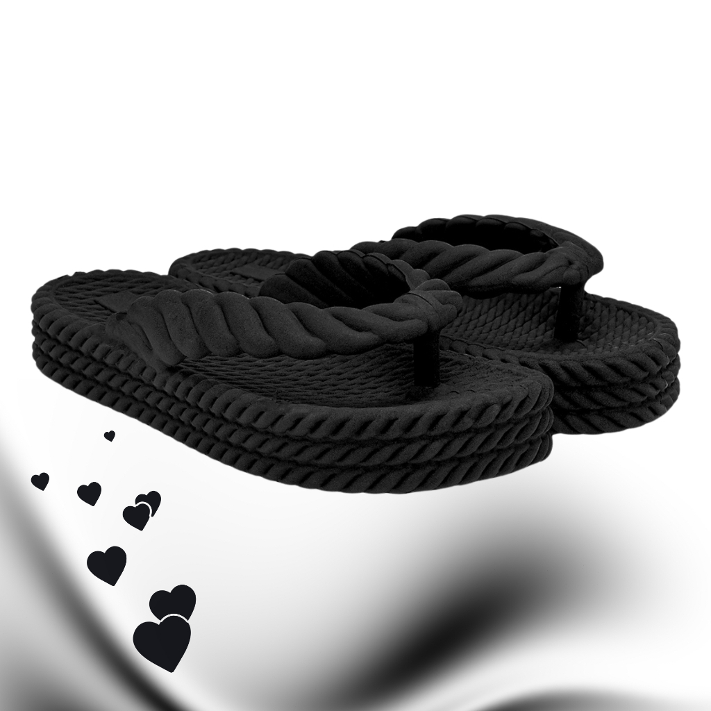 Chinelo Feminino Ortopédico 3 Tranças Plataforma Nuvem