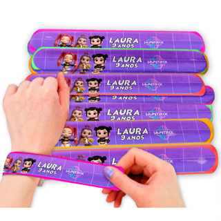 Pulseira Bate Enrola Guerreiras do K-Pop/ Huntrix e Sajaboys em Oferta na Shopee