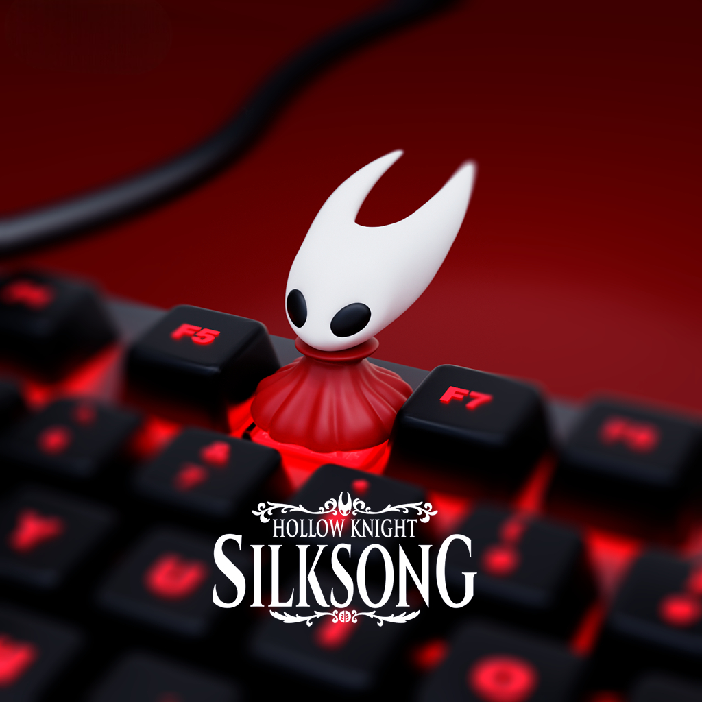 Hollow Knight Silksong Keycap 3D Inspirado em Hollow Knight Game – Tecla para Teclado Mecânico Gamer em Oferta na Shopee