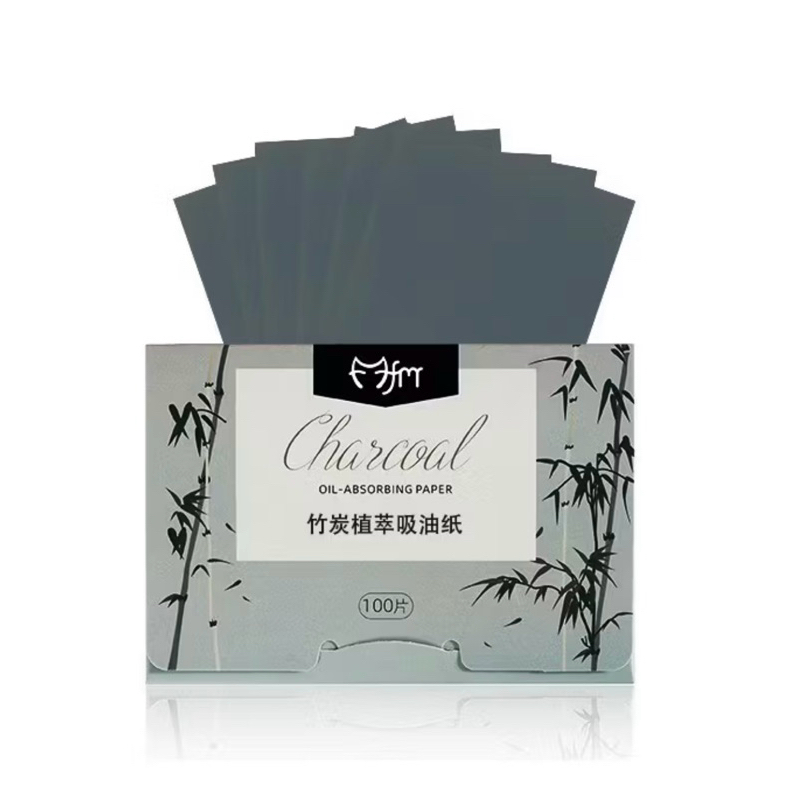 Papel matificante charcoal antibrilho facial com 100 folhas em Oferta na Shopee