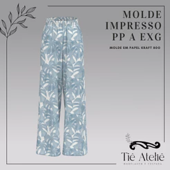 MOLDE EM PAPEL KRAFT DE CALÇA PANTALONA PARA COSTURA MODELAGEM EM PAPEL KRAFT