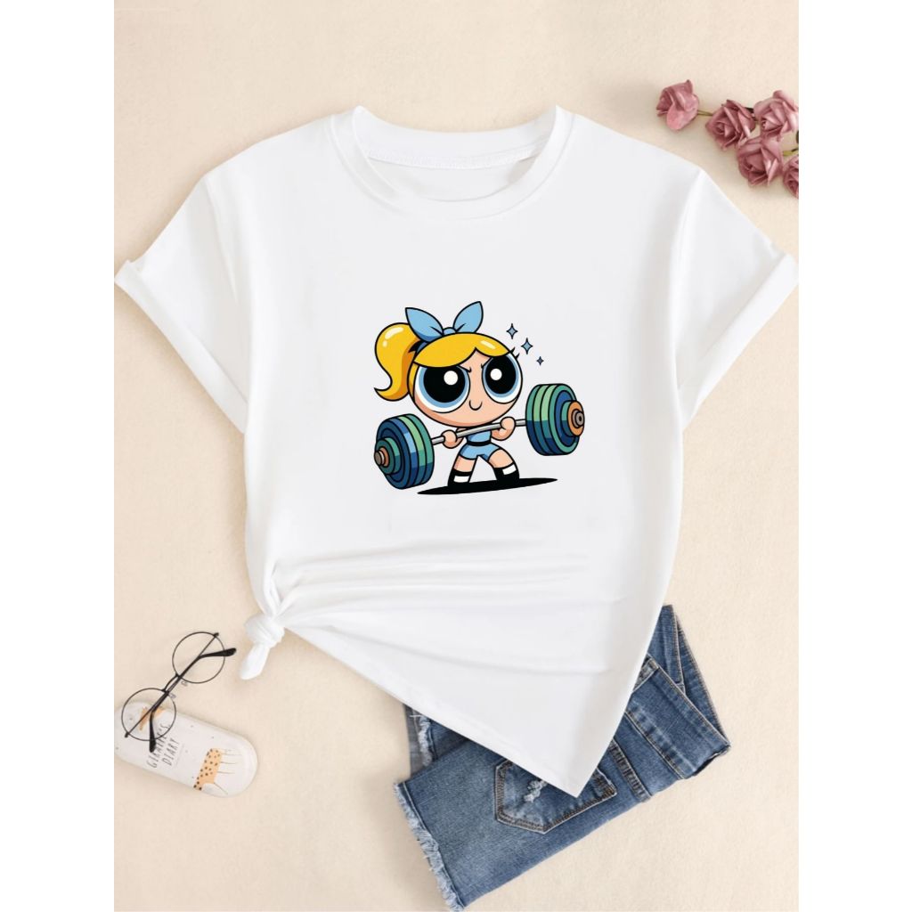 Camiseta Lindinha Meninas Superpoderosas Camisa Baby Look Feminina Unissex Masculina Macia Confort