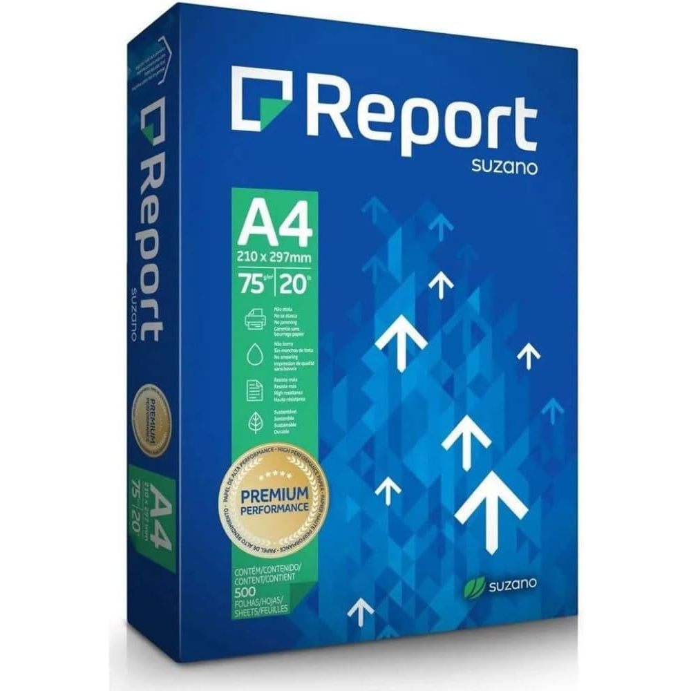 PAPEL A4 C/500FLS 75GR REPORT PREMIUM BRANCO   RESMA