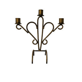 Castiçal Candelabro de Metal Artesanal | Suporte para 3 Velas | Decoração Clássica e Sofisticada Elegante em Oferta na Shopee