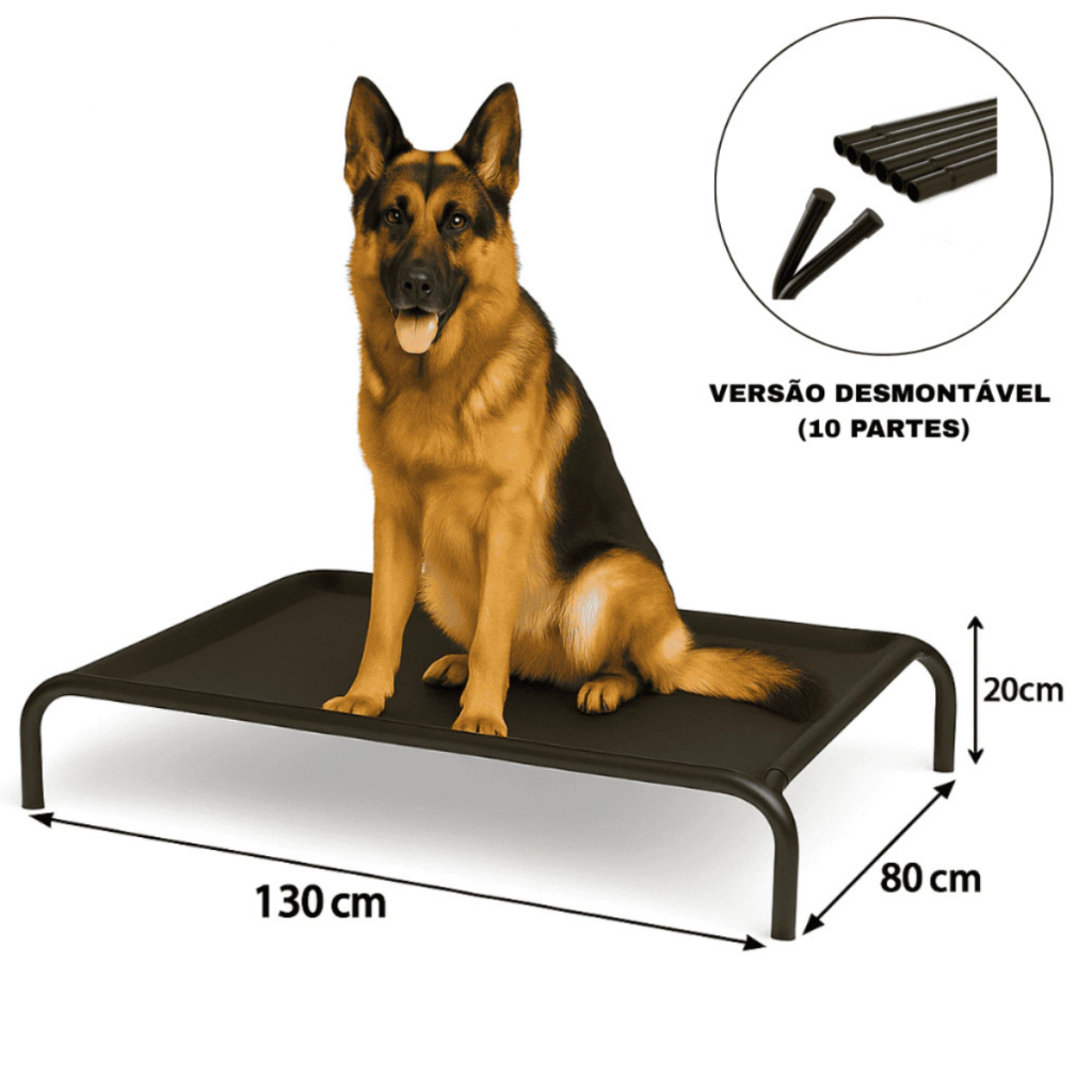 Cama Caminha Suspensa Elevada Desmontável GG Lavável Higiênica Cachorro Pet Dog Porte Pequeno médio Grande e Gigante