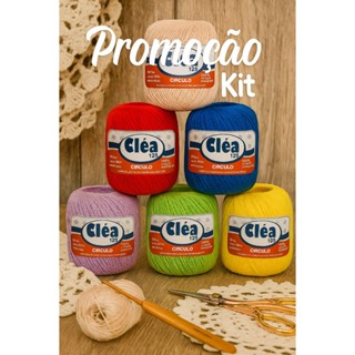 Kit Linhas Cléa 125 Círculo – 100% Algodão para Crochê e Bordado – Fio Fino de Alta Qualidad em Oferta na Shopee