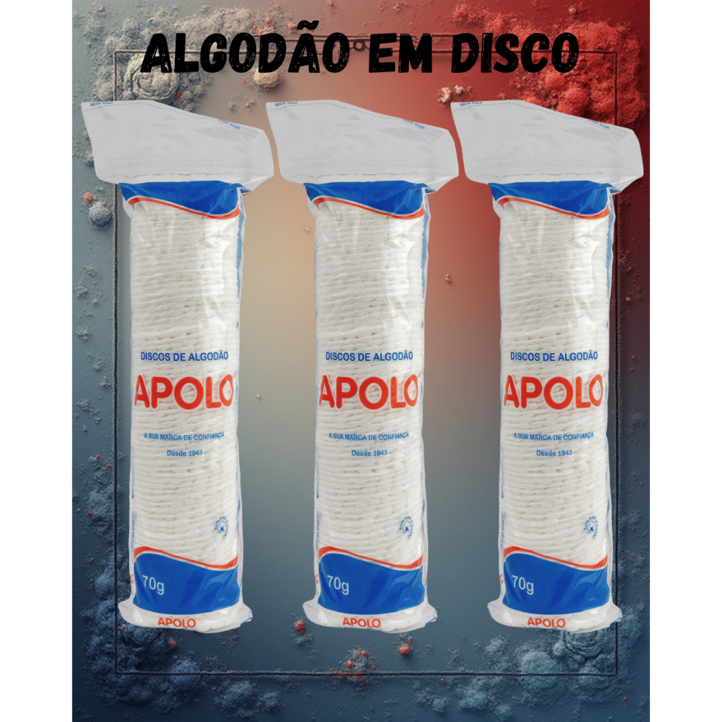 DISCO de algodão (skincare) - Apolo (3unidades) 70g