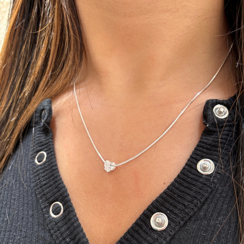 Colar e Brinco Prata 925 Legítima Ponto de Luz Veneziana Coração Feminino Corrente Cordão Presente em Oferta na Shopee