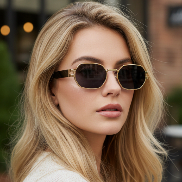 Oculos de Sol Marrocos Premium Geometrico Blogueira Tendencia uv400 Masculino Feminino