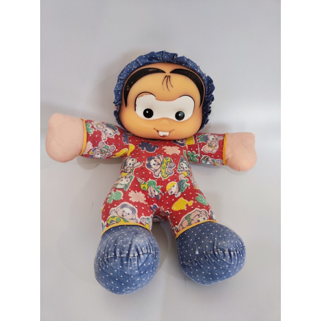 Boneca/Pelúcia Mônica Baby Multibrink Antiga - Turma Da Mônica