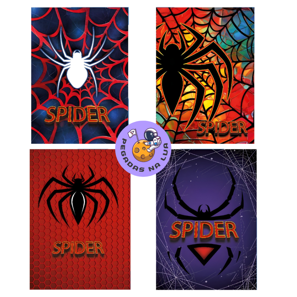 Kit Cadernos Brochurão X Spider Aranha 96 Folhas 1 Matéria em Oferta na Shopee