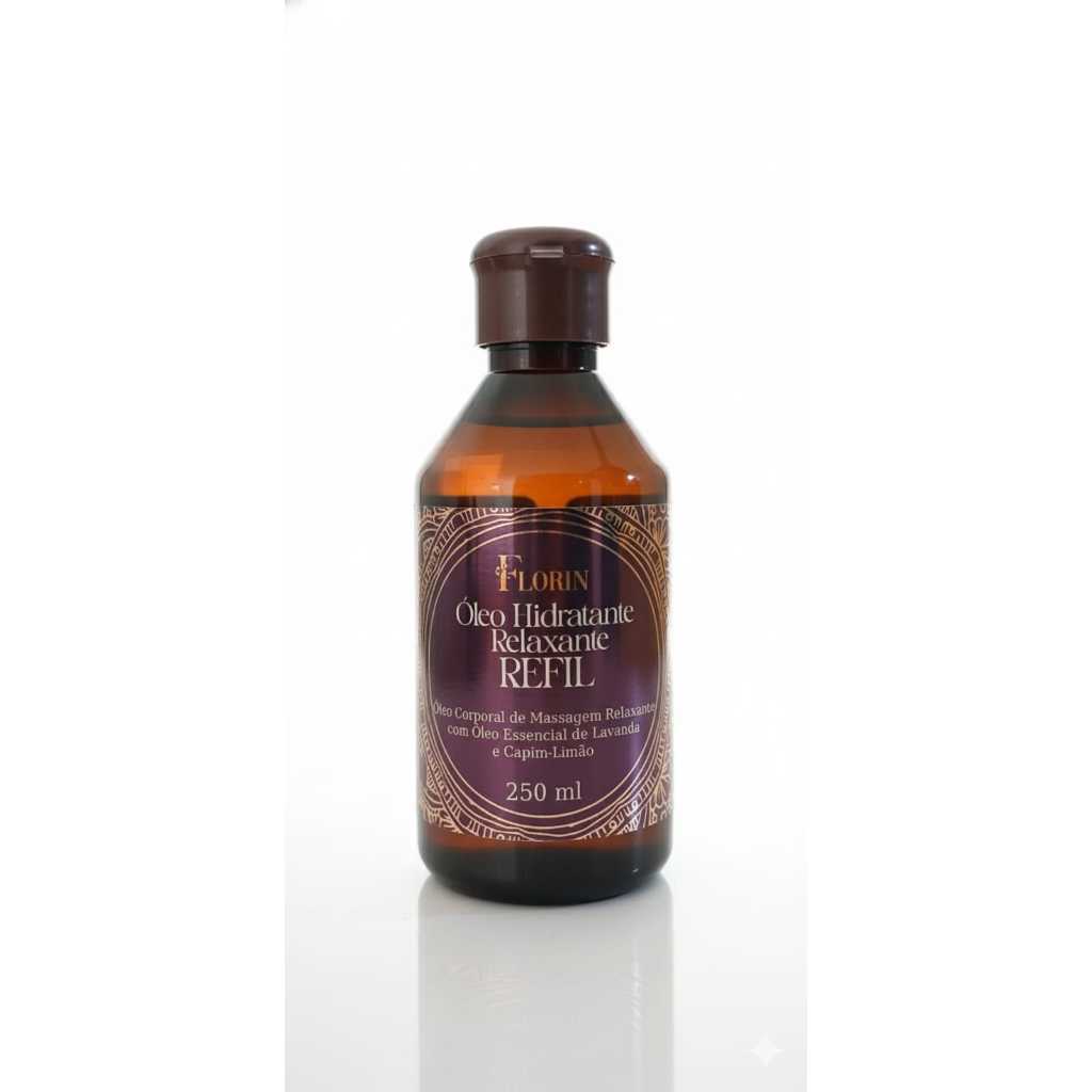 Óleo Corporal Hidratante e Relaxante 100% Natural Sem Óleo Mineral com Óleos Essenciais de Lavanda e Capim-Limão 250ML