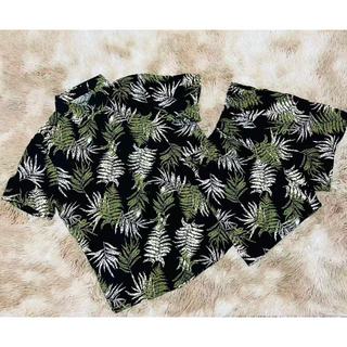 Conjunto Camisa e Short Florido Havaiano Estampado Floral Adulto Masculino Tecido de Viscose