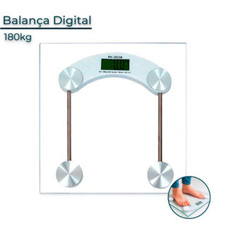 Balança Corporal Digital Até 180kg Com Vidro Temperado Premium em Oferta na Shopee