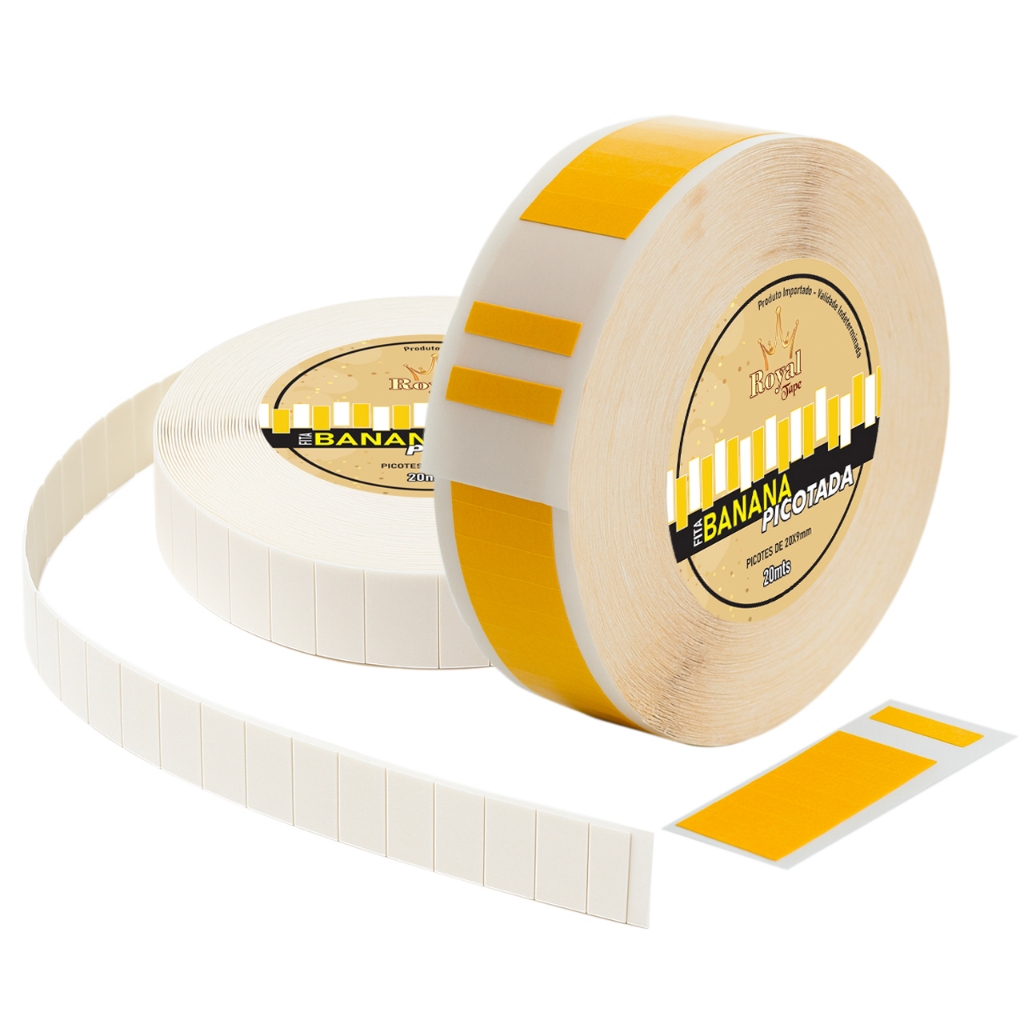 Fita Banana Picotada Dupla Face Espuma 20mm x 20 Metros Artesanato Picotes de 2x1cm Cada Um Aproximadamente 2000 Pedaços em Oferta na Shopee