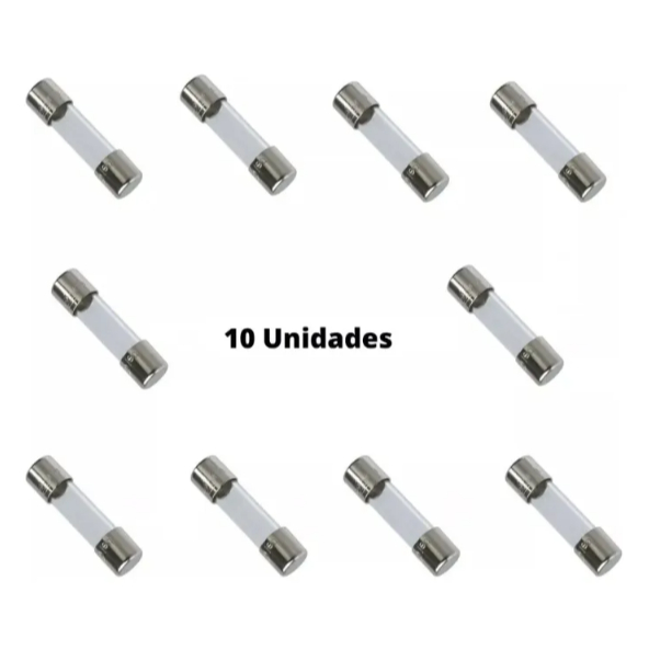 KIT 10 Fusível De Vidro 10a Para Extensão Filtro De Linha 10 Peças