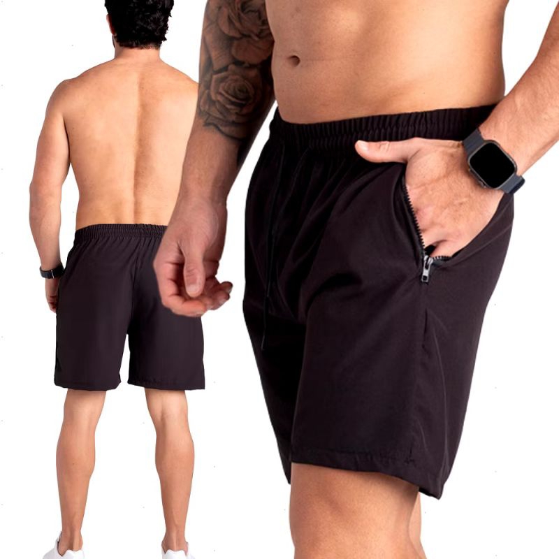 Short Bermuda masculina tecido gelado seca rápido .