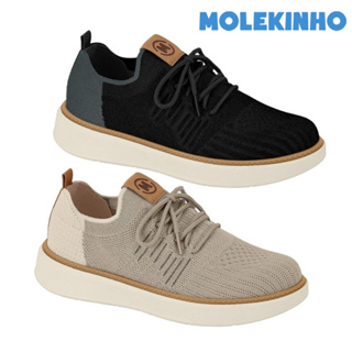 Tênis Molekinho Infantil Knit Casual Menino Escolar Dia a Dia Confortável Original em Oferta na Shopee