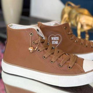 bota cano medio lançamento white star pingente em Oferta na Shopee