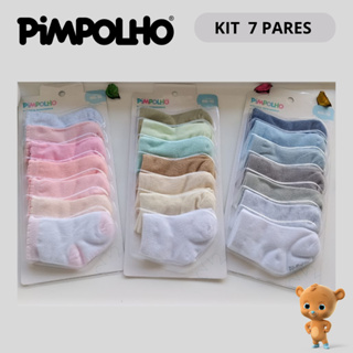 Meia Bebe Kit 7 Pares Recém Nascido Semaninha Prematuro Meia Infantil Feminina e  Masculina Pimpolho em Oferta na Shopee