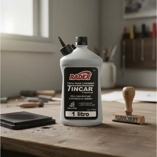 Tinta Para Carimbo 1 Litro Tincar Radex Profissional