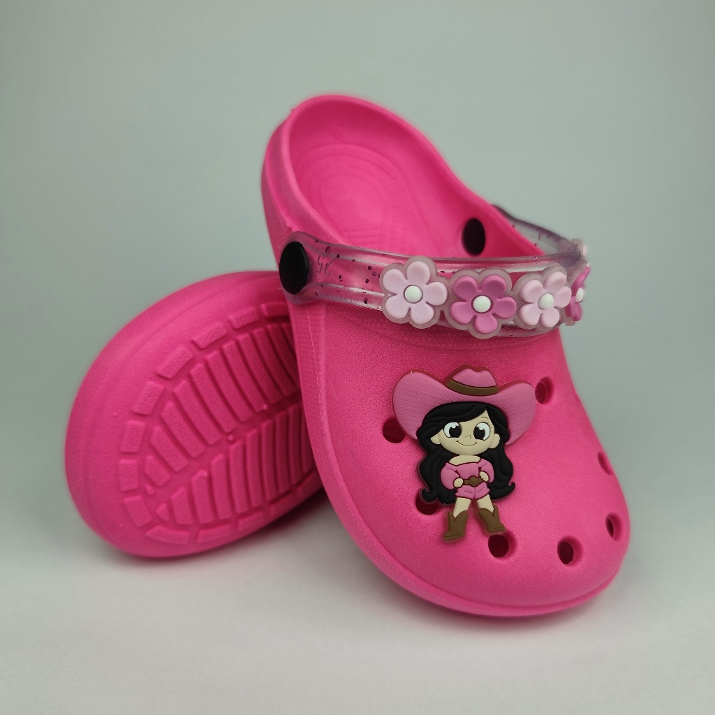 Sandália Feminina Infantil Menina Vaqueira Com Flor Leve Macia em Oferta na Shopee