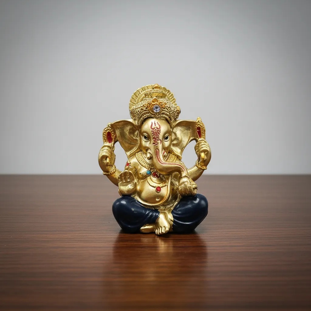 Estátua Ganesha Dourado Pequeno – Enfeite Decorativo em Resina em Oferta na Shopee