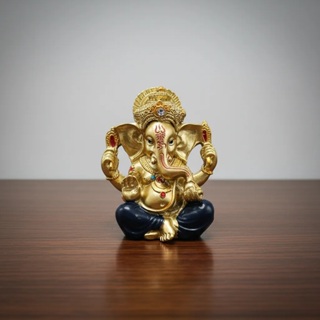 Estátua Ganesha Dourado Pequeno – Enfeite Decorativo em Resina em Oferta na Shopee