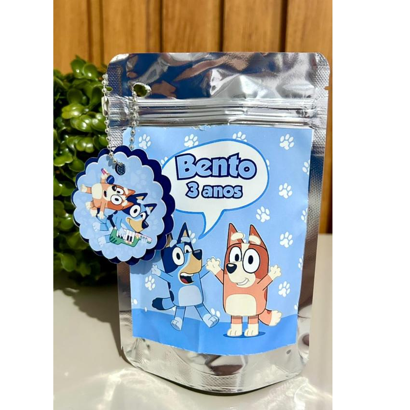 Saquinho personalizado/Lembrancinhas/Festa infantil/Aniversários/Tamanho:10x15/Tema: BLUEY