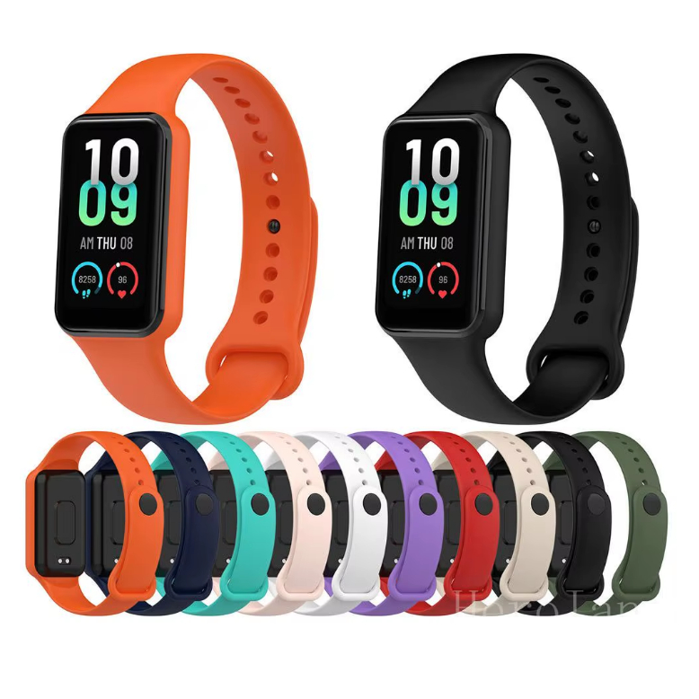 Kit Combo 2x Pulseiras de Silicone Ajustável Para Relógio Smartwatch Amazfit Band 7