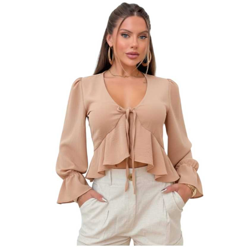 Bata Cropped Manga Longa: Onde Comprar | BuscaProdutos