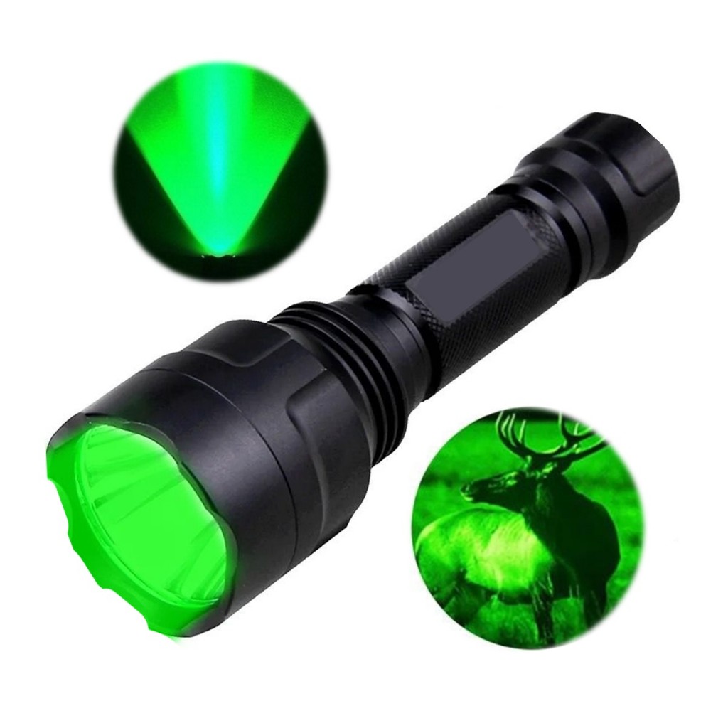 Profissional verde lanterna Crs-8001 alta qualidade luz 3w led  luz verde para a caça acampamento em Oferta na Shopee