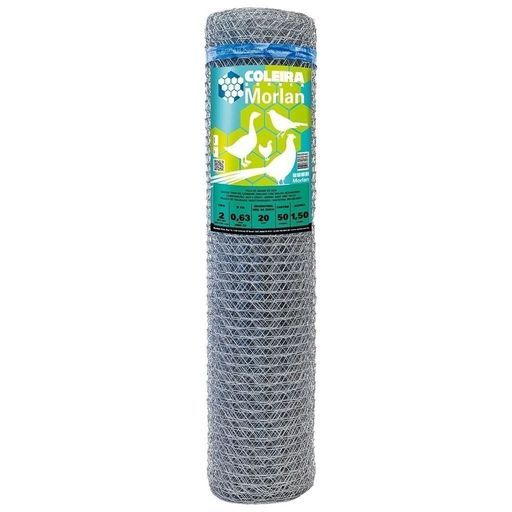 Tela Coleira Branca Morlan para Galinheiro 2x23x1,50m 15 metros