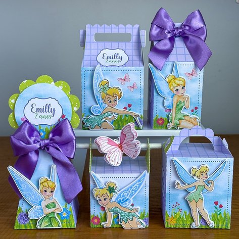 KIT CAIXINHAS PERSONALIZADAS Sininho  Lembrancinhas Aniversário Caixinha Personalizadas