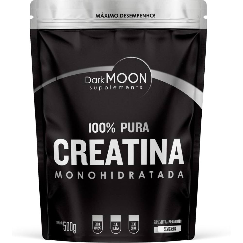 Creatina Dark Moon Pura 1kg 500g 300g e 150g