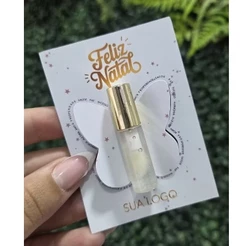 Lembrancinha Mini Gloss Personalizado com Cartão Feliz Natal Borboleta| Brinde de Fim de Ano para Clientes e Pacientes