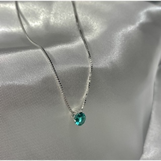 Colar Ponto de Luz Prata 925 banhada Verde Turmalina em Oferta na Shopee