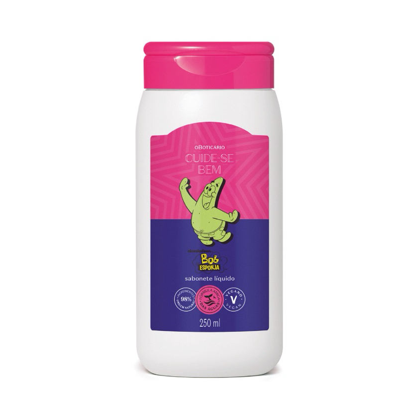 Sabonete Líquido Cuide-se Bem Bob Esponja Patrick Estrela 250ml O Boticário