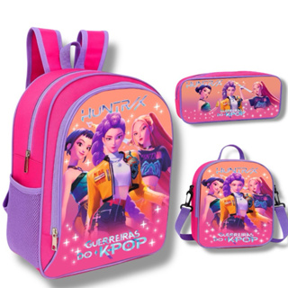 Kit Escolar Guerreiras do K-Pop Lancheira Térmica + Estojo Menina Reforçado em Oferta na Shopee