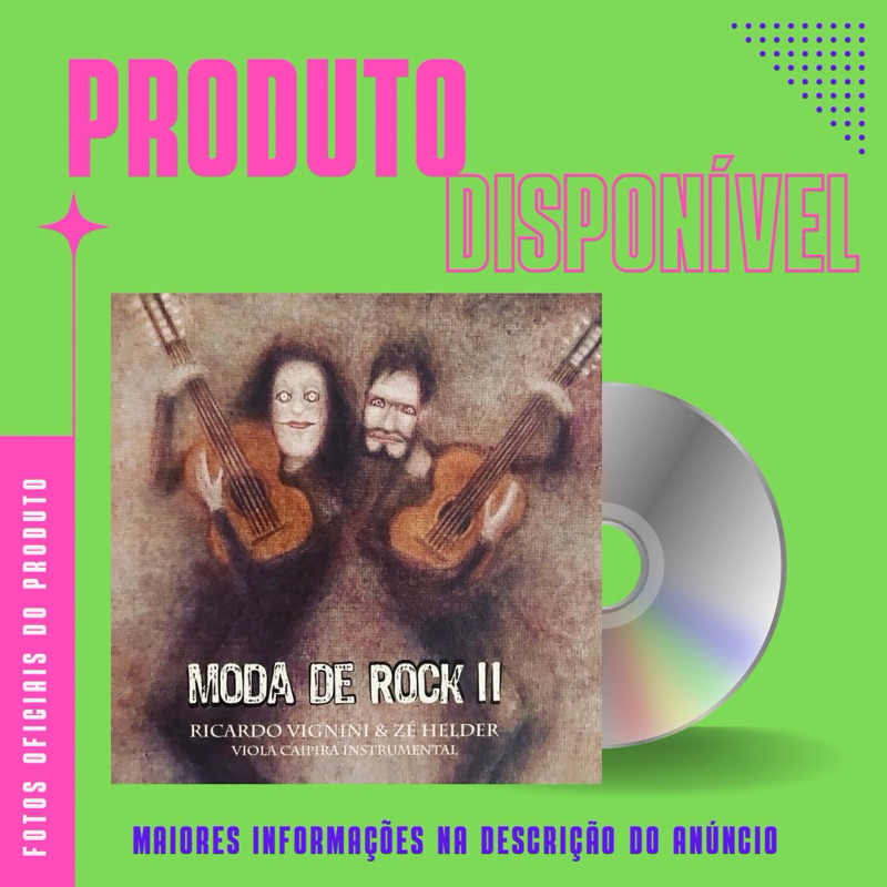 CD RICARDO VIGNINI E ZÉ HELDER - MODA DE ROCK II - VIOLA CAIPIRA INSTRUMENTAL