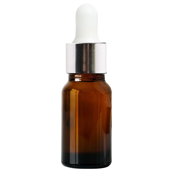 KIT 150 FRASCOS AMBAR 30ML CONTA GOTAS COM TAMPA PRATA E BULBO BRANCO