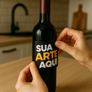 Adesivo Rótulo De Vinho Personalizado 10cmx7cm em Oferta na Shopee
