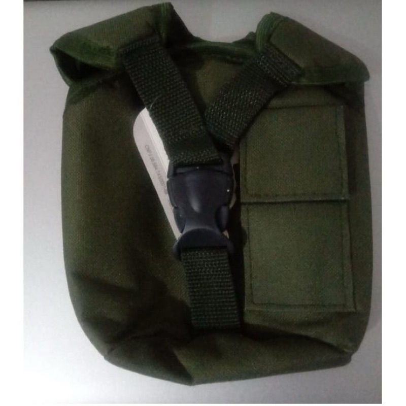 Porta Cantil verde oliva em nylon com isolante térmico