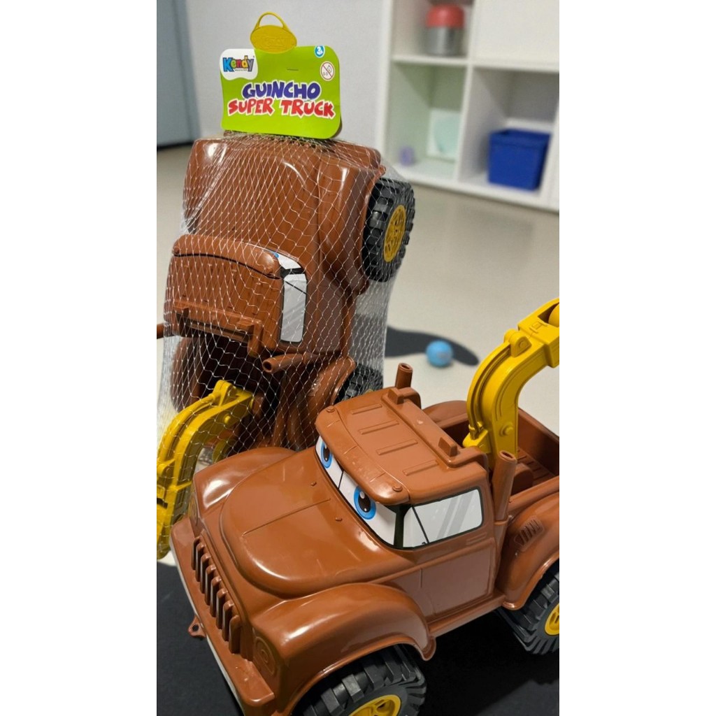 Brinquedo Caminhão Guincho Carrinho Infantil Carro Profissões Personagem Guincho 35CM ENVIO RAPIDO