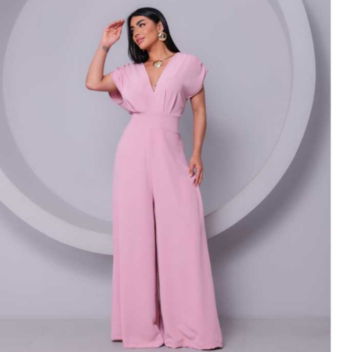 Macacão feminino pantalona premium Elegante-Conforto