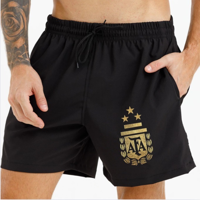 Short Tectel Personalizado Seleção Argentina Com Tecido Premium Moda esportiva casual
