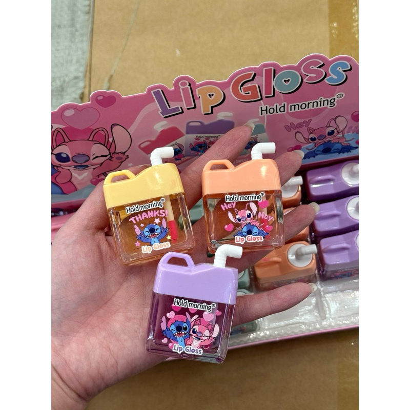 Lip Tint Chaveiro Stitch e Angel Hold Morning em Oferta na Shopee