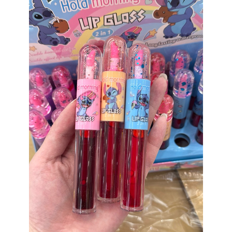 Gloss Stitch 2 em 1 – Seu Brilho Divertido com Personagem Fofo!