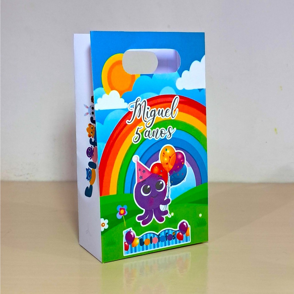 SACOLINHA BOLOFOFO PEGUE E MONTE BOLOFOFO lembrancinha aniversário festa infantil sacola surpresa chá revelação